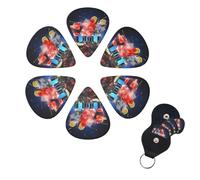 Guitar Picks 6 Pack Personalized Guitar Plectrums With Storage Box Thin Medium Heavy Cocktail Cup Electric Guitar Pick Bass Picks Guitar Accessories For Acoustic Ukulele
