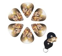Guitar Picks 6 Pack Personalized Guitar Plectrums With Storage Box Thin Medium Heavy Cute Corgi Dog Electric Guitar Pick Bass Picks Guitar Accessories For Acoustic Ukulele