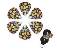 Guitar Picks 6 Pack Personalized Guitar Plectrums With Storage Box Thin Medium Heavy Cute Fruit Electric Guitar Pick Bass Picks Guitar Accessories For Acoustic Ukulele