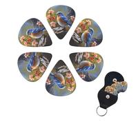 Guitar Picks 6 Pack Personalized Guitar Plectrums With Storage Box Thin Medium Heavy Eastern Bluebird Electric Guitar Pick Bass Picks Guitar Accessories For Acoustic Ukulele