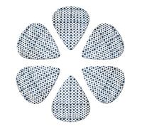 Guitar Picks 6 Pack Polka Dot Blue Pattern Guitar Pick Holder Personalized Guitar Picks for Acoustic Guitars Violin Ukulele Bass