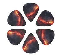 Guitar Picks 6 Pack Red galaxy Print Guitar Pick Holder Personalized Guitar Picks for Acoustic Guitars Violin Ukulele Bass