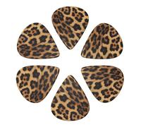 Guitar Picks 6 Pack Rough Leopard Print Guitar Pick Holder Personalized Guitar Picks for Acoustic Guitars Violin Ukulele Bass