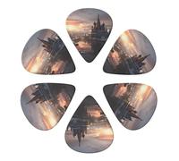 Guitar Picks 6 Pack Russia in Winter Print Guitar Pick Holder Personalized Guitar Picks for Acoustic Guitars Violin Ukulele Bass