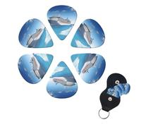 Guitar Picks 6 Pack Seaside Cruise Ship Print Guitar Pick Holder Personalized Guitar Picks for Acoustic Guitars Violin Ukulele Bass