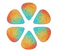 Guitar Picks 6 Pack Shiny Grid Guitar Pick Holder Personalized Guitar Picks for Acoustic Guitars Violin Ukulele Bass