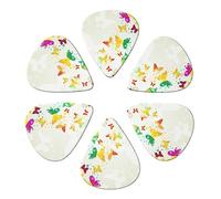 Guitar Picks 6 Pack Silhouettes of Butterflies Print Guitar Pick Holder Personalized Guitar Picks for Acoustic Guitars Violin Ukulele Bass
