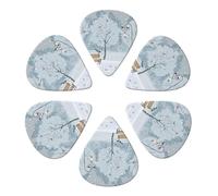 Guitar Picks 6 Pack Snow Falling in The Park Print Guitar Pick Holder Personalized Guitar Picks for Acoustic Guitars Violin Ukulele Bass