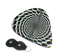 Guitar Picks 6 Pack Spiral optical illusion gif Print Personalized Guitar Picks with Organizer Storage Box Guitar Plectrum Guitar Accessories for Bass Electric Ukulele Guitar Players