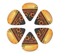 Guitar Picks 6 Pack sun flower Print Guitar Pick Holder Personalized Guitar Picks for Acoustic Guitars Violin Ukulele Bass