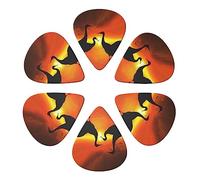 Guitar Picks 6 Pack Sunset birds Print Guitar Pick Holder Personalized Guitar Picks for Acoustic Guitars Violin Ukulele Bass