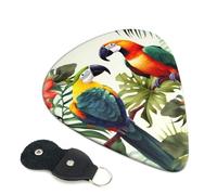 Guitar Picks 6 Pack Toucans Parrot palm tree leaves Print Personalized Guitar Picks with Organizer Storage Box Guitar Plectrum Guitar Accessories for Bass Electric Ukulele Guitar Players