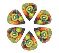 Guitar Picks 6 Pack Vibrant Fruit Print Guitar Pick Holder Personalized Guitar Picks for Acoustic Guitars Violin Ukulele Bass