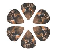 Guitar Picks 6 Pack White tailed deer bucks Print Guitar Pick Holder Personalized Guitar Picks for Acoustic Guitars Violin Ukulele Bass