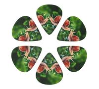 Guitar Picks 6 Pack Wildlife Animal Snail Print Guitar Pick Holder Personalized Guitar Picks for Acoustic Guitars Violin Ukulele Bass