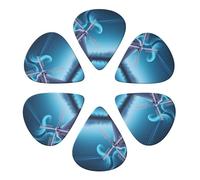 Guitar Picks 6 Pack Windmill Blue Print Guitar Pick Holder Personalized Guitar Picks for Acoustic Guitars Violin Ukulele Bass