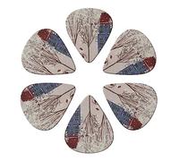Guitar Picks 6 Pack Winter Landscape Print Guitar Pick Holder Personalized Guitar Picks for Acoustic Guitars Violin Ukulele Bass