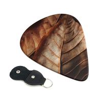 Guitar Picks 6 Pack Withered leaves Print Personalized Guitar Picks with Organizer Storage Box Guitar Plectrum Guitar Accessories for Bass Electric Ukulele Guitar Players