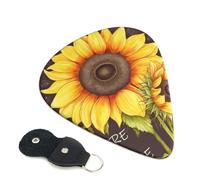 Guitar Picks 6 Pack You Are My Sunshine Sunflower Print Personalized Guitar Picks with Organizer Storage Box Guitar Plectrum Guitar Accessories for Bass Electric Ukulele Guitar Players