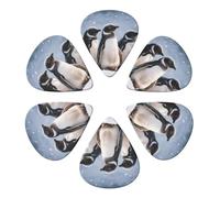 Guitar Picks 6 Pack Young Penguins With Snow Print Guitar Pick Holder Personalized Guitar Picks for Acoustic Guitars Violin Ukulele Bass