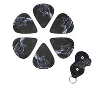 Guitar Picks 6 Pcs 3 Different Thickness Guitar Pick With Storage Box Black Panther Guitar Picks Acoustic Guitar Plectrums for Bass Electric Ukulele
