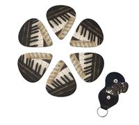 Guitar Picks 6 Pcs 3 Different Thickness Guitar Pick With Storage Box Note and Piano'S Keys Guitar Picks Acoustic Guitar Plectrums for Bass Electric Ukulele