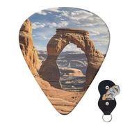 Guitar Picks 6 Pcs 3 Different Thickness Personalized Guitar Plectrums With Storage Box Arches National Park Guitar Picks Medium Thin Guitar Accessories (0.46mm, 0.71mm, 0.96mm)