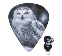 Guitar Picks 6 Pcs 3 Different Thickness Personalized Guitar Plectrums With Storage Box Arctic Owl Guitar Picks Medium Thin Guitar Accessories (0.46mm, 0.71mm, 0.96mm)