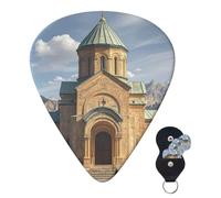 Guitar Picks 6 Pcs 3 Different Thickness Personalized Guitar Plectrums With Storage Box Armenian Church Guitar Picks Medium Thin Guitar Accessories (0.46mm, 0.71mm, 0.96mm)