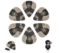 Guitar Picks 6 Pcs 3 Different Thickness Personalized Guitar Plectrums with Storage Box Bruce Lee Guitar Picks Medium Thin Guitar Accessories (0.46mm, 0.71mm, 0.96mm)