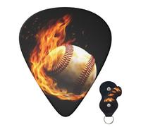 Guitar Picks 6 Pcs 3 Different Thickness Personalized Guitar Plectrums With Storage Box Burning Tennis Pictures Guitar Picks Medium Thin Guitar Accessories (0.46mm, 0.71mm, 0.96mm)