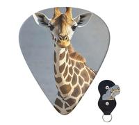 Guitar Picks 6 Pcs 3 Different Thickness Personalized Guitar Plectrums With Storage Box Cute Giraffe Guitar Picks Medium Thin Guitar Accessories (0.46mm, 0.71mm, 0.96mm)