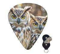 Guitar Picks 6 Pcs 3 Different Thickness Personalized Guitar Plectrums With Storage Box Cute Owls Guitar Picks Medium Thin Guitar Accessories (0.46mm, 0.71mm, 0.96mm)