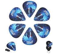Guitar Picks 6 Pcs 3 Different Thickness Personalized Guitar Plectrums with Storage Box Dead By Daylight Cover Guitar Picks Medium Thin Guitar Accessories (0.46mm, 0.71mm, 0.96mm)