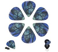 Guitar Picks 6 Pcs 3 Different Thickness Personalized Guitar Plectrums with Storage Box Fairy Forest Guitar Picks Medium Thin Guitar Accessories (0.46mm, 0.71mm, 0.96mm)