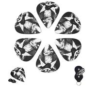 Guitar Picks 6 Pcs 3 Different Thickness Personalized Guitar Plectrums with Storage Box Fashion Dancer Michael Jackson Guitar Picks Medium Thin Guitar Accessories (0.46mm, 0.71mm, 0.96mm)