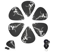 Guitar Picks 6 Pcs 3 Different Thickness Personalized Guitar Plectrums with Storage Box Fashion Dancer Michael Jackson Guitar Picks Medium Thin Guitar Accessories (0.46mm, 0.71mm, 0.96mm)