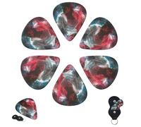 Guitar Picks 6 Pcs 3 Different Thickness Personalized Guitar Plectrums with Storage Box Michael Jackson Guitar Picks Medium Thin Guitar Accessories (0.46mm, 0.71mm, 0.96mm)