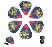 Guitar Picks 6 Pcs 3 Different Thickness Personalized Guitar Plectrums with Storage Box Michael Jackson Guitar Picks Medium Thin Guitar Accessories (0.46mm, 0.71mm, 0.96mm)