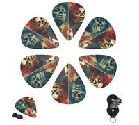 Guitar Picks 6 Pcs 3 Different Thickness Personalized Guitar Plectrums with Storage Box Michael Jackson Guitar Picks Medium Thin Guitar Accessories (0.46mm, 0.71mm, 0.96mm)