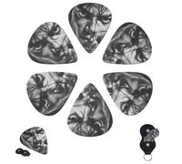 Guitar Picks 6 Pcs 3 Different Thickness Personalized Guitar Plectrums with Storage Box Michael Jackson Guitar Picks Medium Thin Guitar Accessories (0.46mm, 0.71mm, 0.96mm)