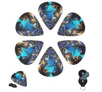 Guitar Picks 6 Pcs 3 Different Thickness Personalized Guitar Plectrums with Storage Box Mortal Kombat Guitar Picks Medium Thin Guitar Accessories (0.46mm, 0.71mm, 0.96mm)