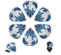 Guitar Picks 6 Pcs 3 Different Thickness Personalized Guitar Plectrums with Storage Box Sky Fantasy Guitar Picks Medium Thin Guitar Accessories (0.46mm, 0.71mm, 0.96mm)