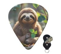 Guitar Picks 6 Pcs 3 Different Thickness Personalized Guitar Plectrums With Storage Box Sloth My Spirit Animal Guitar Picks Medium Thin Guitar Accessories (0.46mm, 0.71mm, 0.96mm)