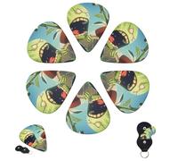 Guitar Picks 6 Pcs 3 Different Thickness Personalized Guitar Plectrums with Storage Box Strange plants Guitar Picks Medium Thin Guitar Accessories (0.46mm, 0.71mm, 0.96mm)