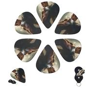 Guitar Picks 6 Pcs 3 Different Thickness Personalized Guitar Plectrums with Storage Box supernatural Guitar Picks Medium Thin Guitar Accessories (0.46mm, 0.71mm, 0.96mm)