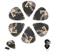 Guitar Picks 6 Pcs 3 Different Thickness Personalized Guitar Plectrums with Storage Box The Ark Survival Evolution Guitar Picks Medium Thin Guitar Accessories (0.46mm, 0.71mm, 0.96mm)