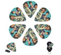 Guitar Picks 6 Pcs 3 Different Thickness Personalized Guitar Plectrums with Storage Box The Beatles Guitar Picks Medium Thin Guitar Accessories (0.46mm, 0.71mm, 0.96mm)