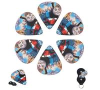 Guitar Picks 6 Pcs 3 Different Thickness Personalized Guitar Plectrums with Storage Box Thomas The Train Guitar Picks Medium Thin Guitar Accessories (0.46mm, 0.71mm, 0.96mm)
