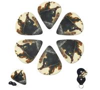 Guitar Picks 6 Pcs 3 Different Thickness Personalized Guitar Plectrums with Storage Box Tom Clancy's Rainbow Six Siege Guitar Picks Medium Thin Guitar Accessories (0.46mm, 0.71mm, 0.96mm)